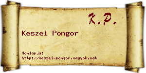 Keszei Pongor névjegykártya